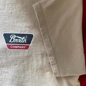 Linwood Cream T-Shirt from Brixton. Medium